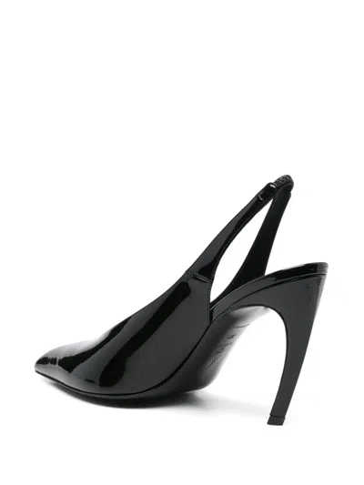 Attico ''viper'' Slingback Black In Black
