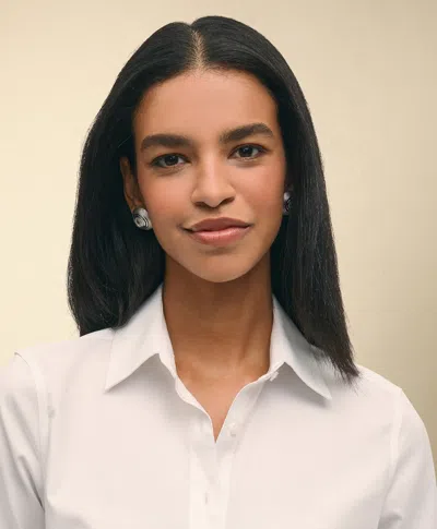 Brooks Brothers Classic-fit Non-iron Stretch Supima Cotton Dress Shirt In White