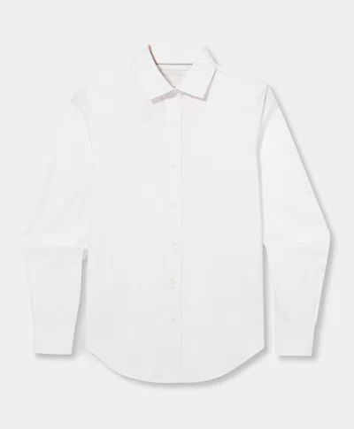 Brooks Brothers Classic-fit Non-iron Stretch Supima Cotton Dress Shirt In White