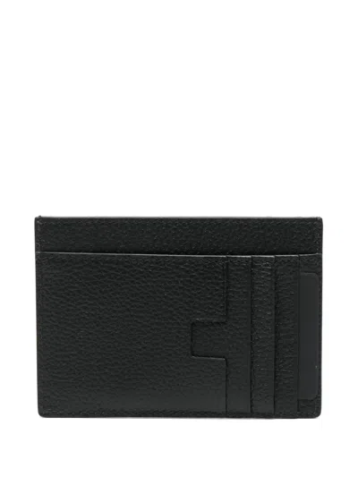 Tom Ford Leather Cardholder In Black