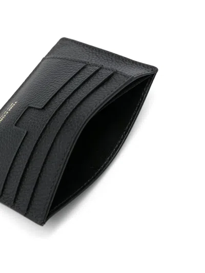 Tom Ford Leather Cardholder In Black