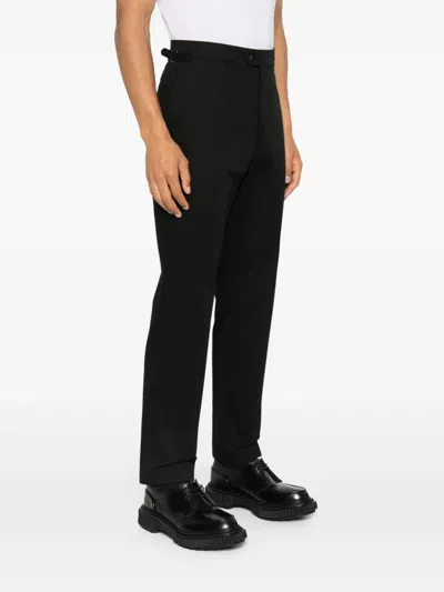 Fursac Cotton Straight-leg Trousers In Black