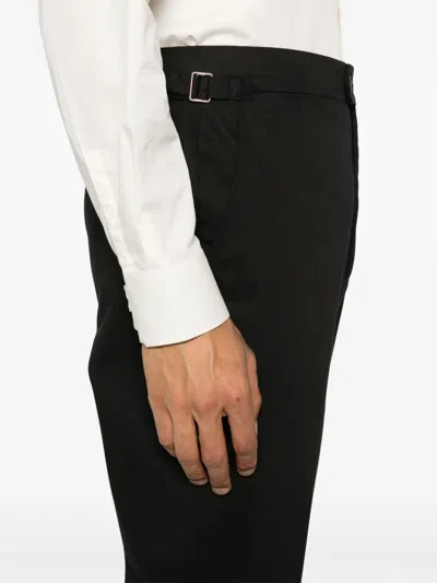 Fursac Cotton Straight-leg Trousers In Black
