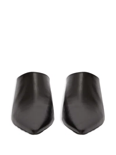 Jil Sander Leather Mules In Black