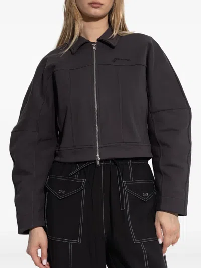 Ganni Collared Neck Panel Detailing Bomber Jacket