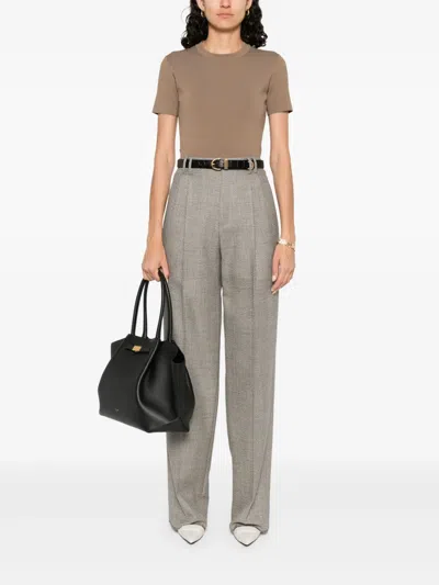 Max Mara Hazelnut-coloured T-shirt In Viscose Crêpe