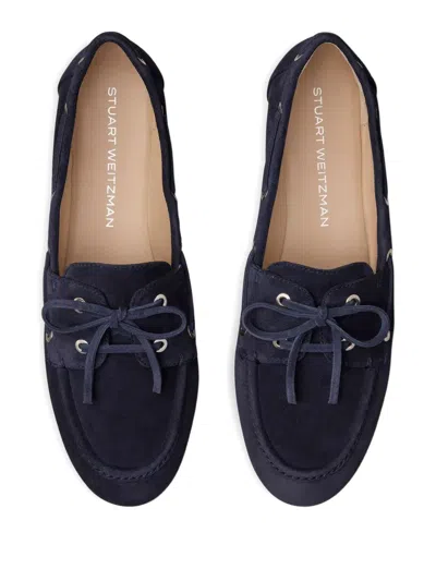 Stuart Weitzman Tinsley Moc Toe Loafer In Blue