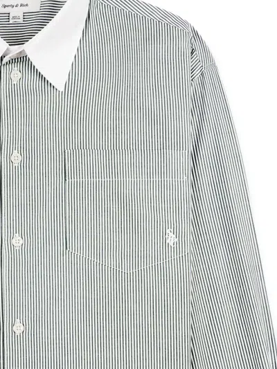 Sporty And Rich Striped Chest-pocket Shirt