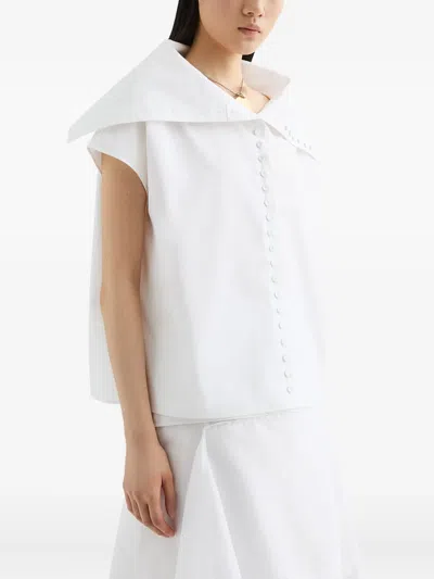Jil Sander Large Cape Collar Volume Top