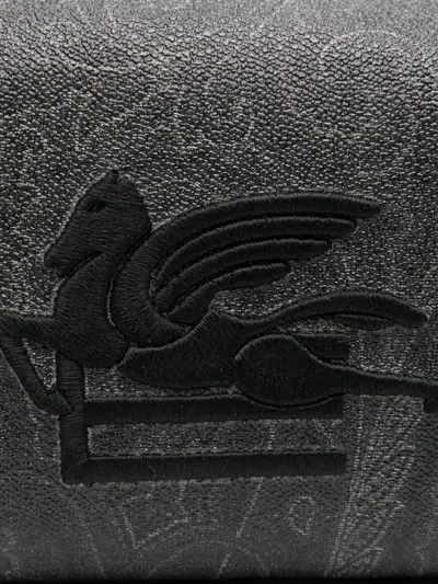 EMBROIDERED-LOGO WASH BAG