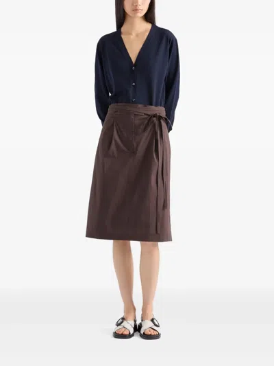 Prada Poplin Wrap Skirt