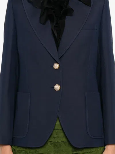 Valentino Single Breast Wool Silk Blazer