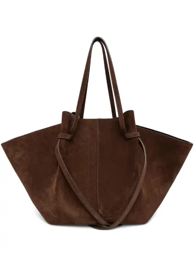 Yuzefi Logo Tote Bag In Brown