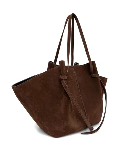 Yuzefi Logo Tote Bag In Brown