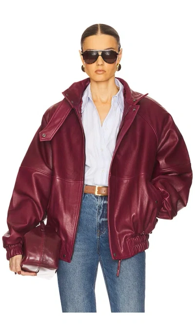 Helsa The Oversized Leather Bomber
