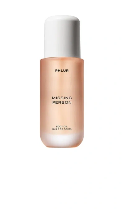 Phlur Womens Missing Person Scented Body Oil 118ml In Transparent