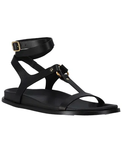 Alohas Ankle-wrap Sandals With Gold Accent