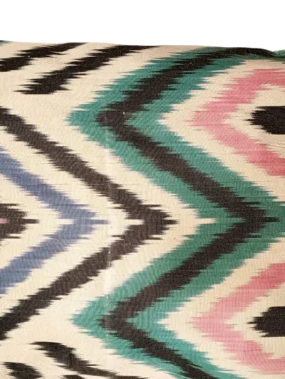 Les-ottomans Ikat Geometric Pattern Decorative Cushion