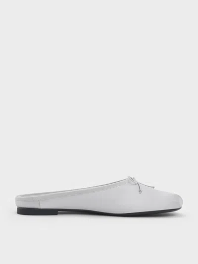 Charles & Keith - Satin Bow Flat Mules