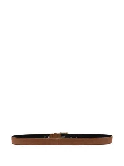 金色扣环皮质腰带