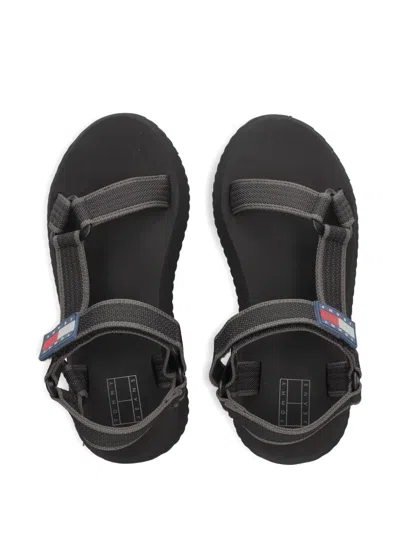 Tommy Jeans Platform Strap Sandals In Black