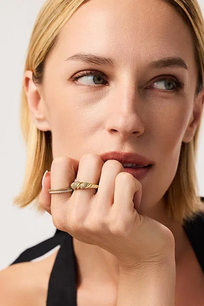 Ana Luisa Rope Pave Ring In Gold