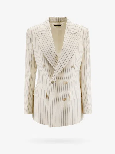 Tom Ford Double-breasted Jacket With Striped Pattern