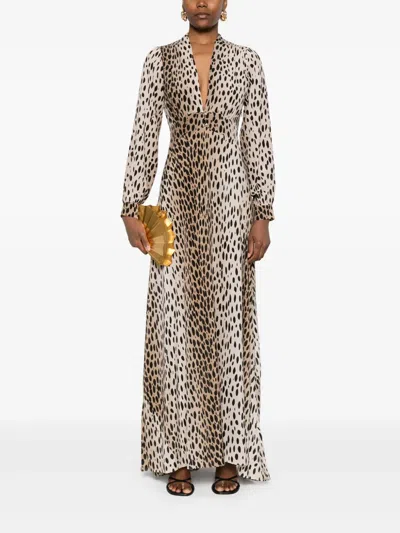 Rixo London Emory Printed Silk Maxi Dress