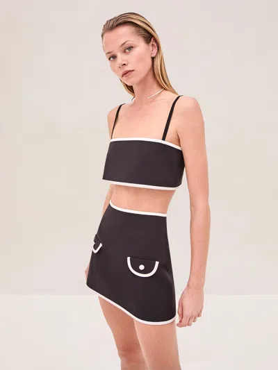 Alexis Rubino Mini Skirt In Black In Brown