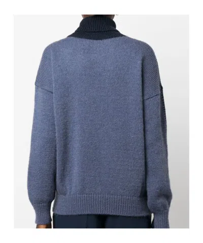 Alysi Mohair Wool Turtleneck Sweater In Black
