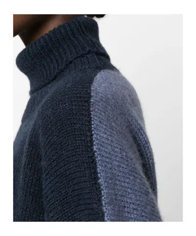 Alysi Mohair Wool Turtleneck Sweater In Black