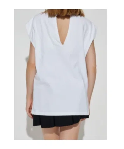 Alaïa Stand Collar Top In White