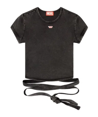 Diesel T-bunny Tail-r1 Cotton T-shirt In Black