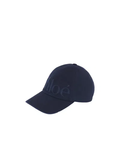 Chloé Faded Cotton Cap With Curved Brim