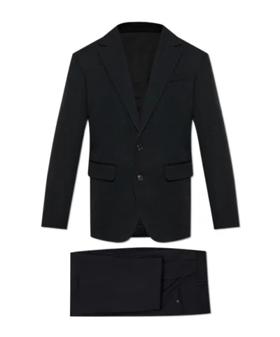 Dsquared2 Tailored Wool Suit Set Pockets In Black