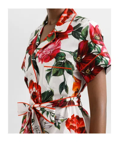 Dolce & Gabbana Flower-print Poplin Vanity Shirt