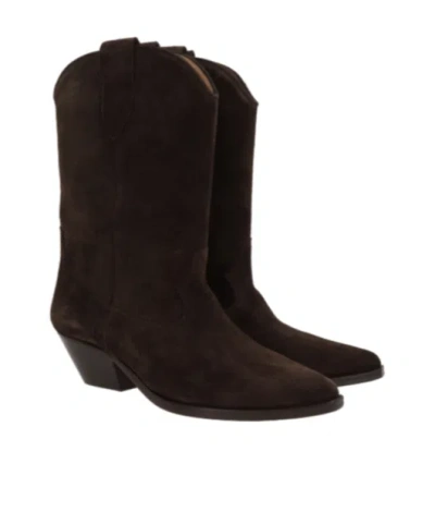 Isabel Marant Suede Iconic S Ankle Boots With Cuban Heel In Black
