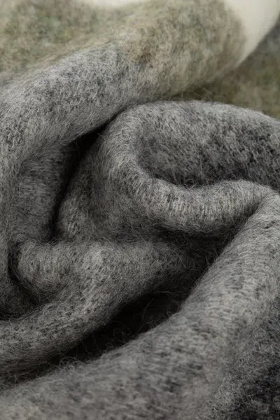 Marni Long Color-block Scarf With Fringed Ends