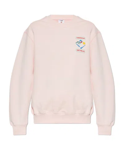 Casablanca Mountain Sports Crewneck Sweater In Pink