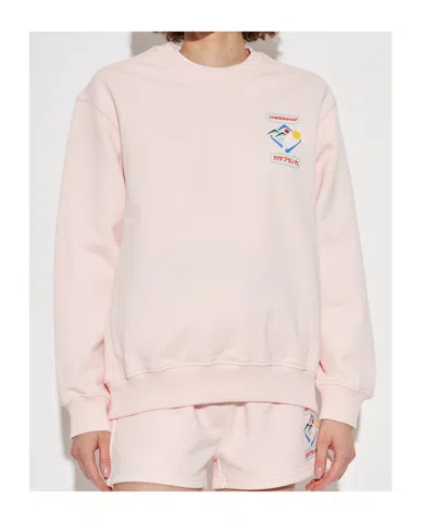 Casablanca Mountain Sports Crewneck Sweater In Pink