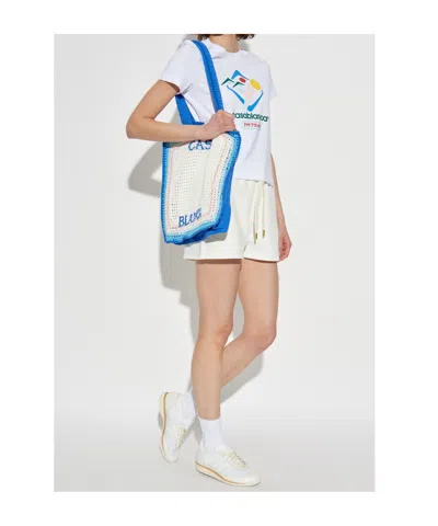 Casablanca Mountain Sports Cropped T-shirt In White