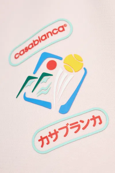 Casablanca Mountain Sports Crewneck Sweater In Pink