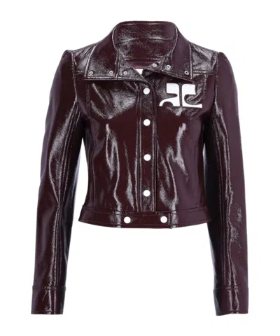 Courrèges Vinyl Blazer With Collared Neck And Long Sleeves