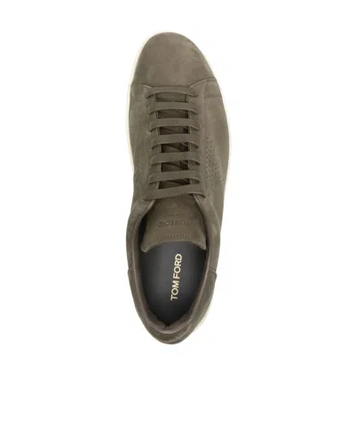 Tom Ford Khaki Nubuck Warwick Sneakers In Multi
