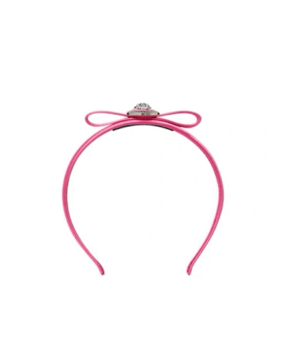 Versace Gianni Ribbon Headband In Pink