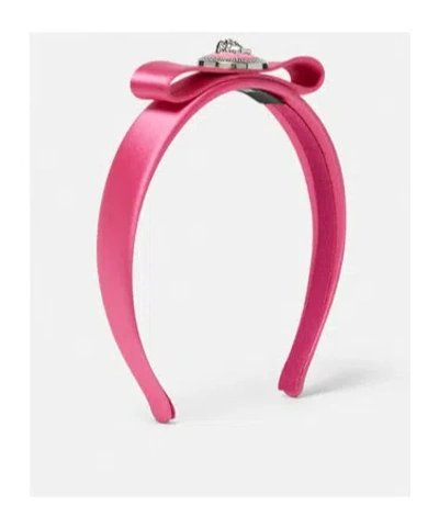 Versace Gianni Ribbon Headband In Pink
