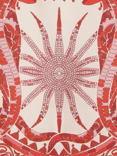 La Doublej La Double J San Carlo Printed Silk-twill Top In Brown