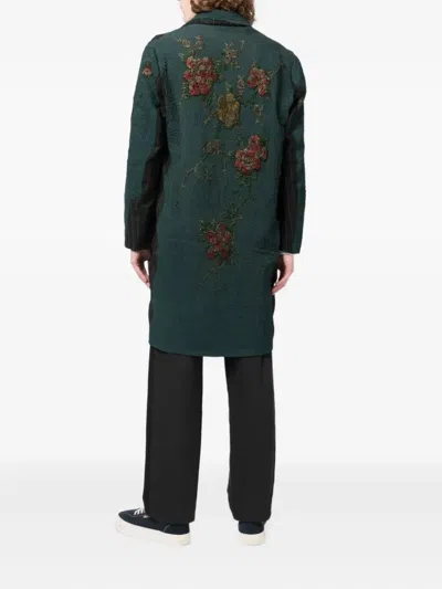 By Walid Patchwork Button-up Coat