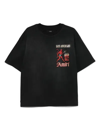 Amiri Mens Black Crystal-embellished Sinners Cotton-jersey T-shirt Xl