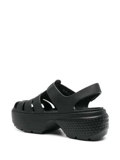 Crocs Stomp Platform Fisherman Sandal In Black